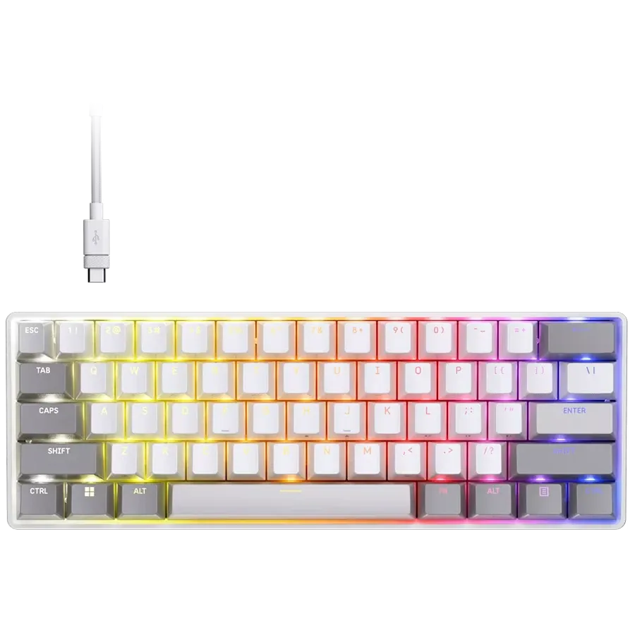 Геймърска клавиатура Corsair Clipper PRO MINI 60-CORE-WHT