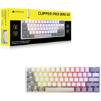 Геймърска клавиатура Corsair Clipper PRO MINI 60-CORE-WHT