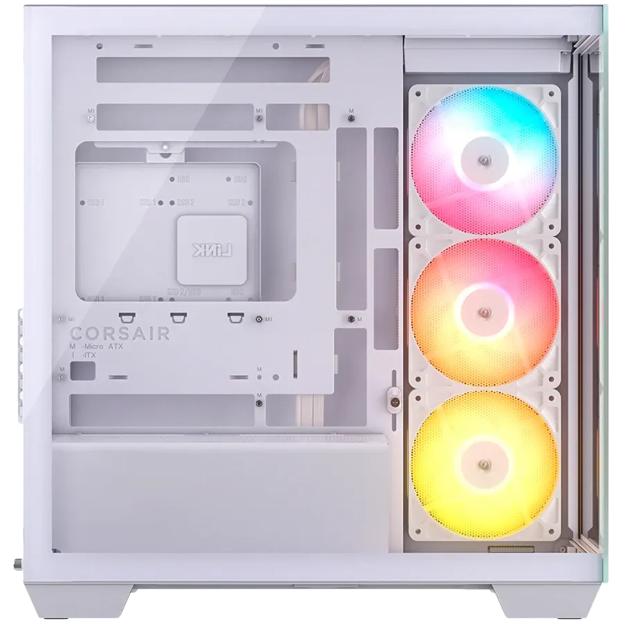 Компютърна кутия Corsair 2800X RS-R ARGB Panoramic Glass Micro-ATX Case (CC-9011348-WW)