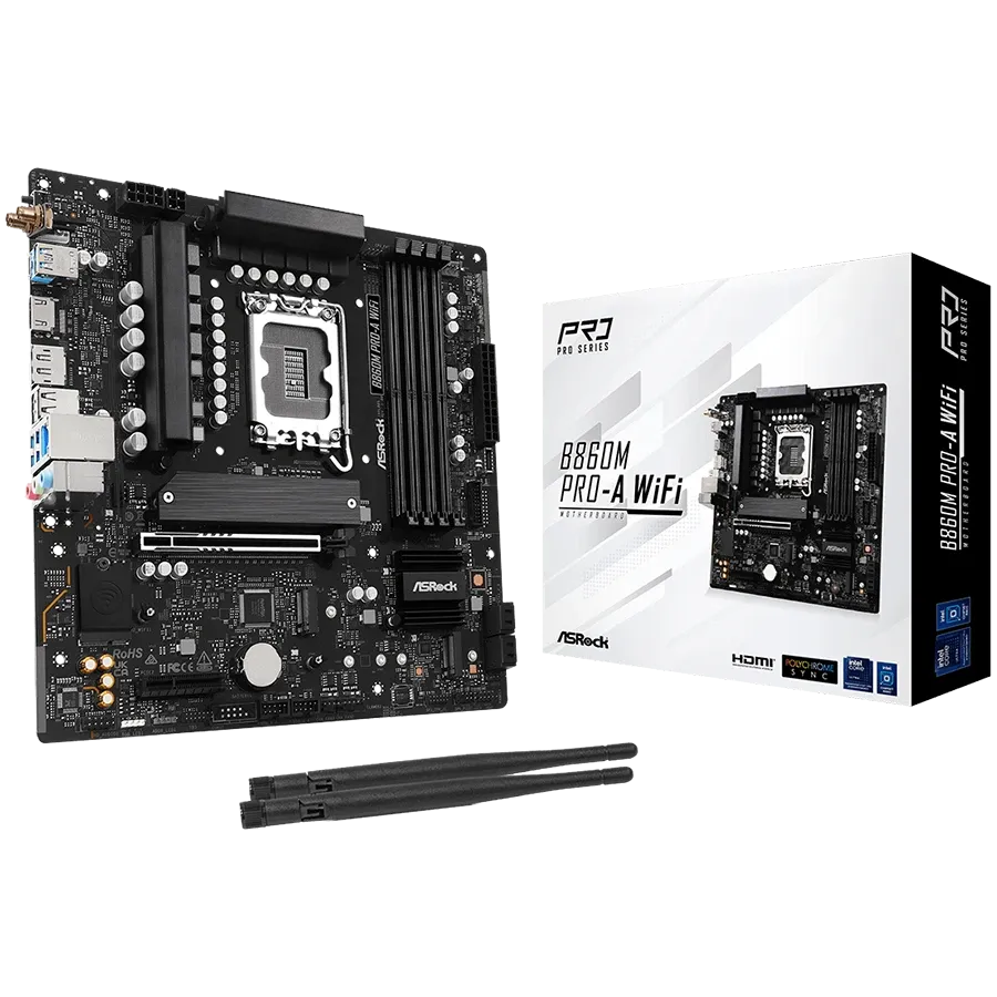 Дънна платка ASRock MB Desktop B860M Pro-A Wi-Fi