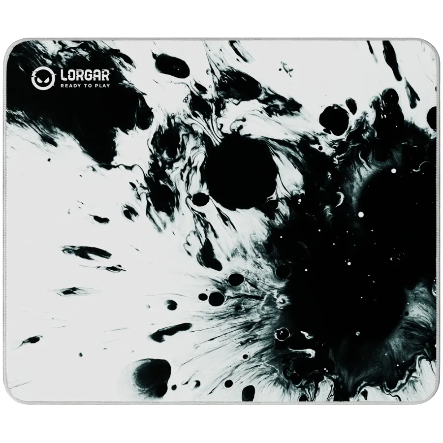 Подложка за мишка Lorgar Full print white and black design, Bottom (LRG-MPA14L)