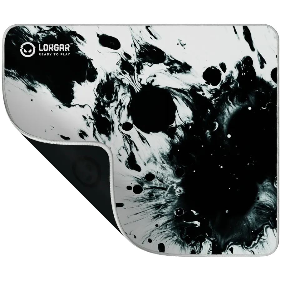 Подложка за мишка Lorgar Full print white and black design, Bottom (LRG-MPA14L)