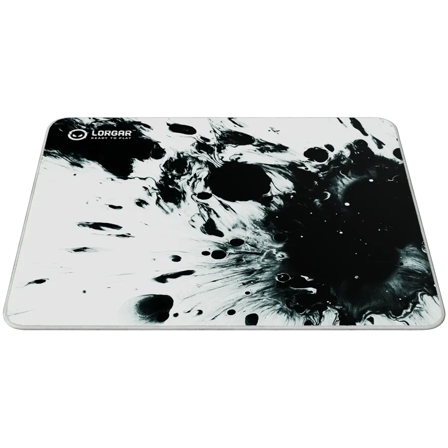 Подложка за мишка Lorgar Full print white and black design, Bottom (LRG-MPA14L)