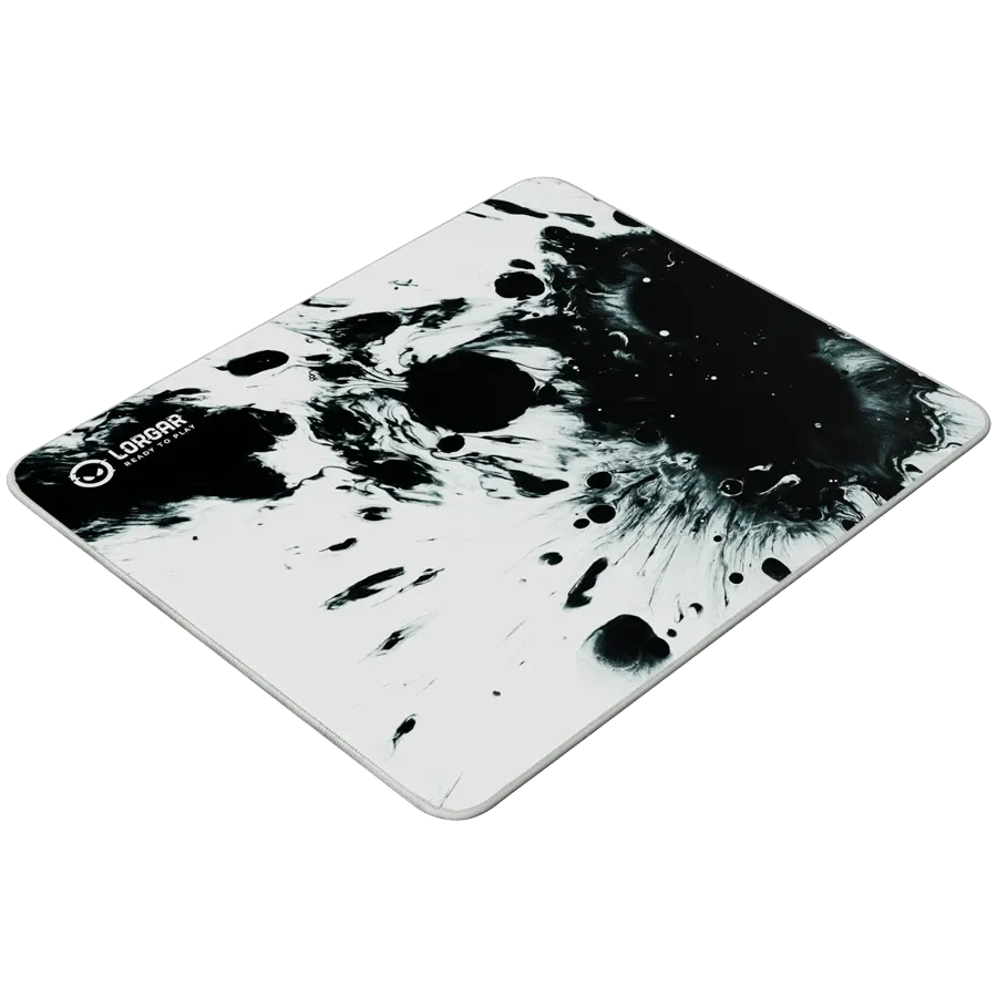 Подложка за мишка Lorgar Full print white and black design, Bottom (LRG-MPA14L)