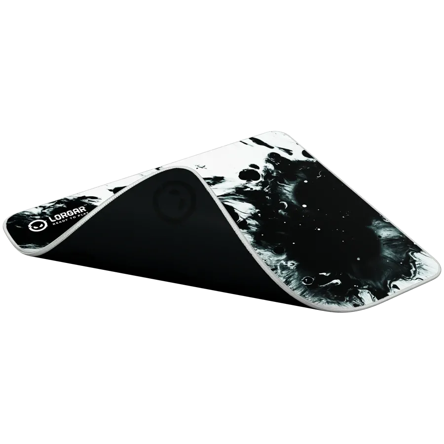 Подложка за мишка Lorgar Full print white and black design, Bottom (LRG-MPA14L)