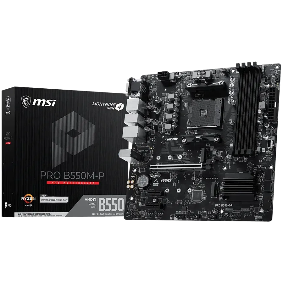 Дънна платка MSI PRO B550M-P, M-ATX