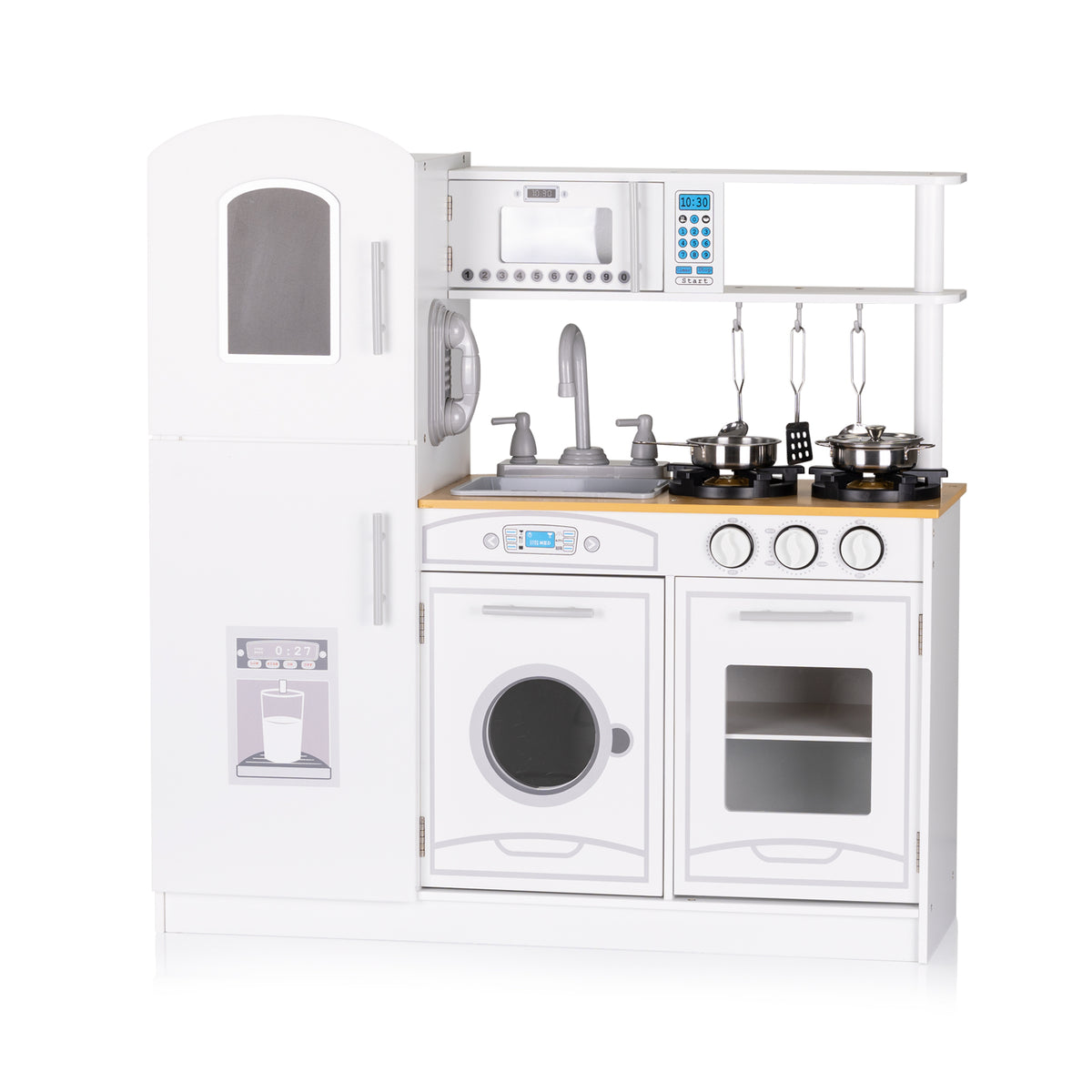 Chipolino Дървена кухня с метални съдове 85,50 см