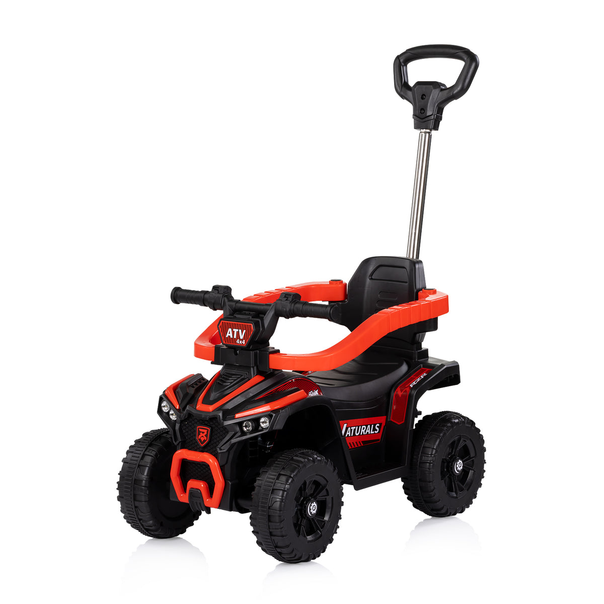 Chipolino Количка за яздене с дръжка "ATV - Червен
