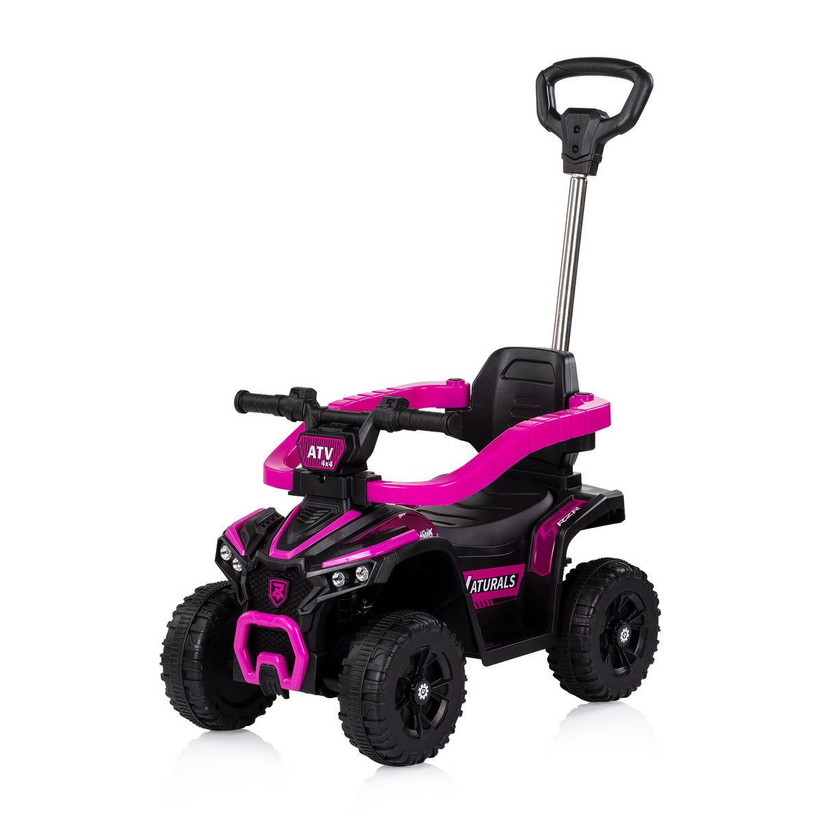 Chipolino Количка за яздене с дръжка "ATV - Розов