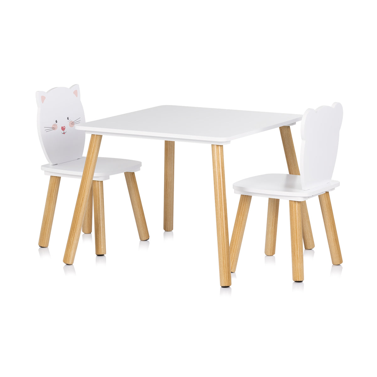 Chipolino Комплект маса с два стола MDF мече и кот