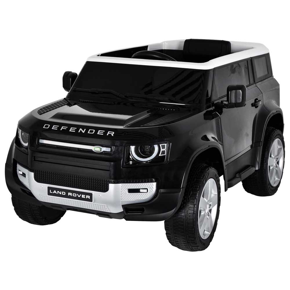 Джип акумулаторен 12V LAND ROVER DEFENDER с родителски контрол, черен