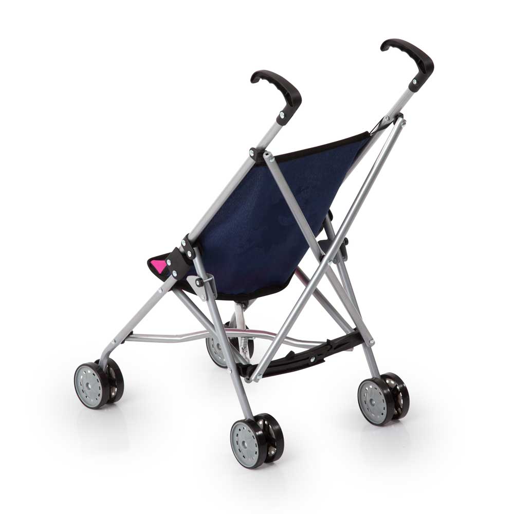BAYER Количка за кукли BUGGY синя с еднорог 27x51x55см.