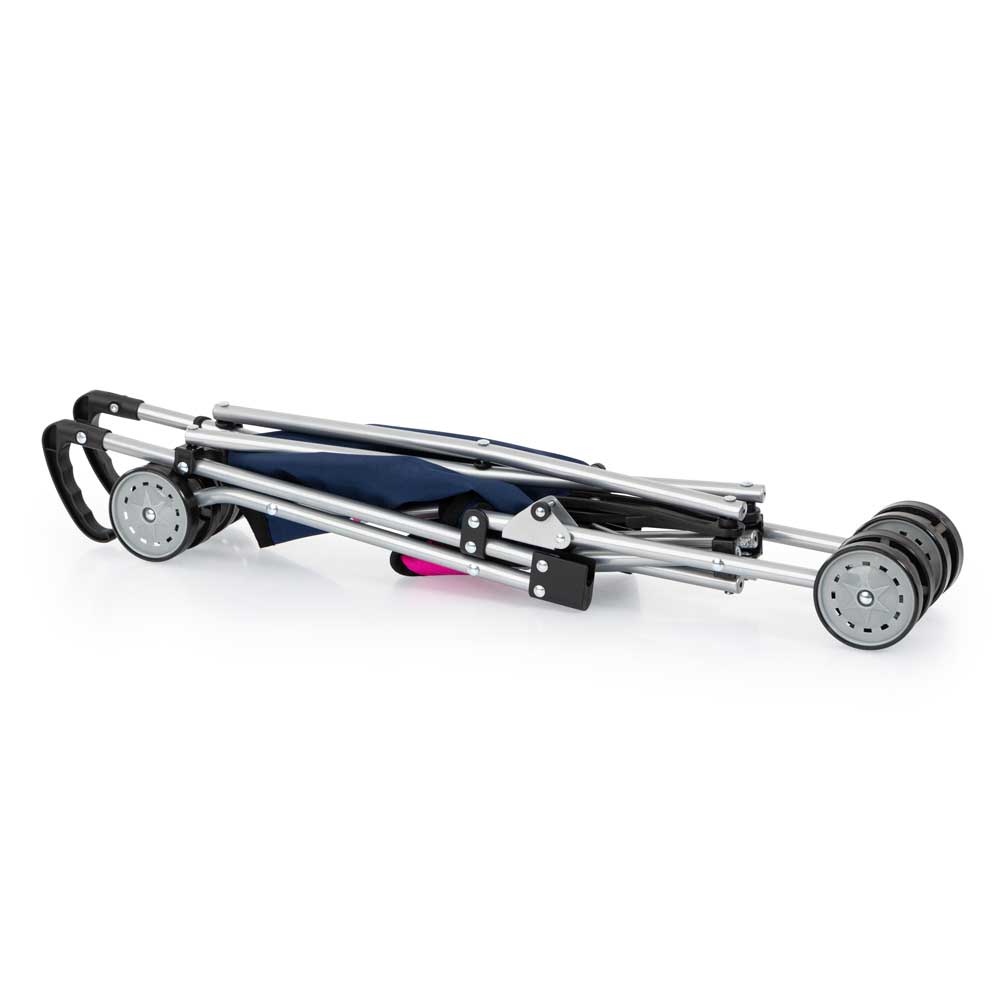 BAYER Количка за кукли BUGGY синя с еднорог 27x51x55см.