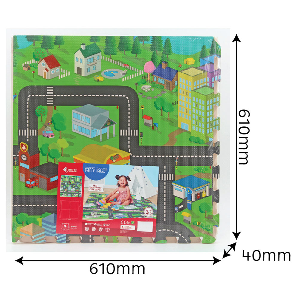 Sun Ta Toys Мек пъзел градска карта 4+8 части