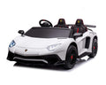 KikkaBoo Акумулаторна кола Licensed Lamborghini Aventador SVJ White + батерия 24V/10AH