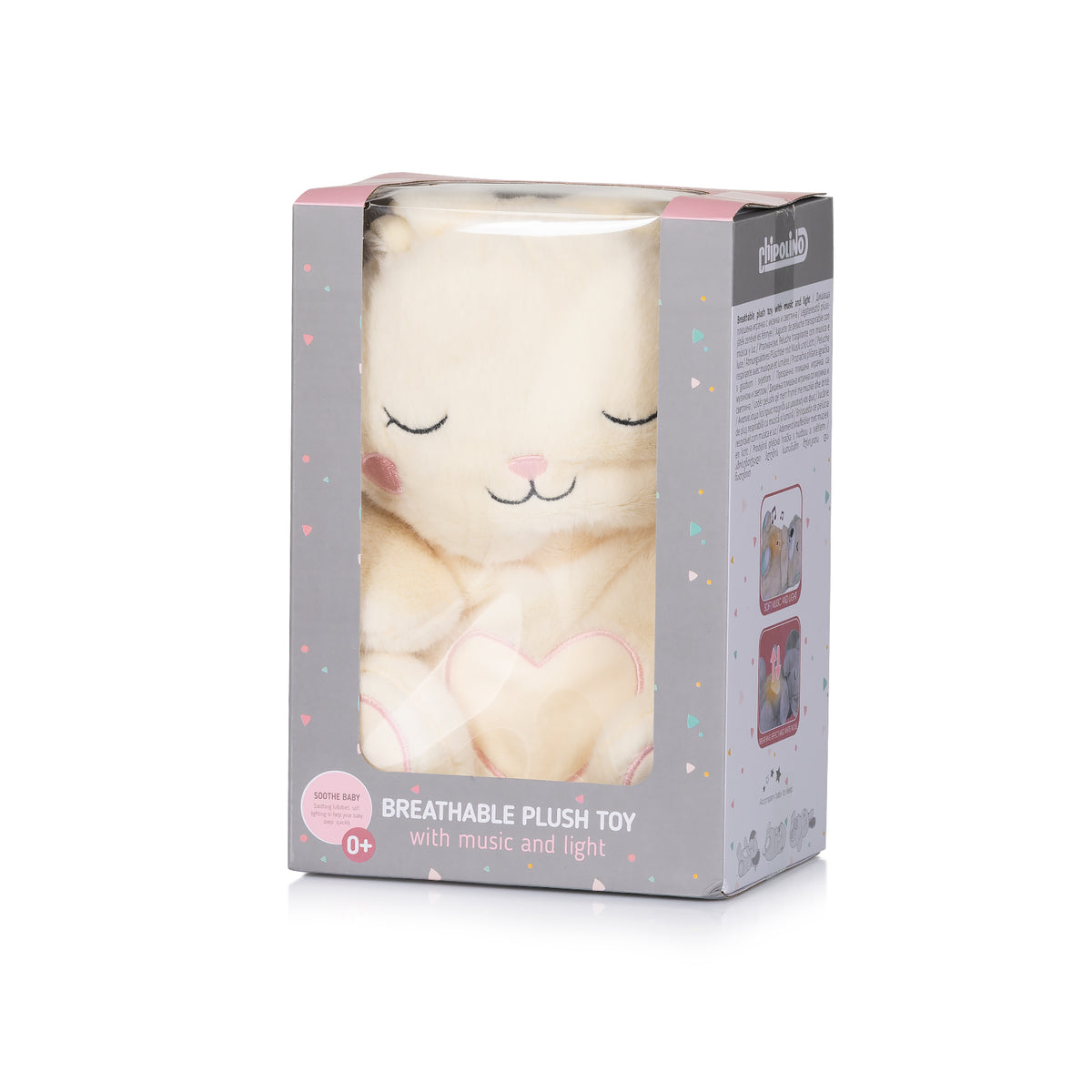 Chipolino Дишаща плюшена играчка с музика и светлина Зайче