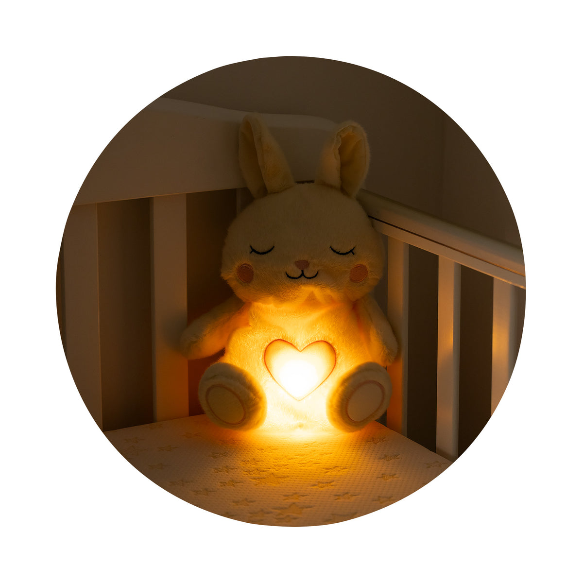 Chipolino Дишаща плюшена играчка с музика и светлина Зайче