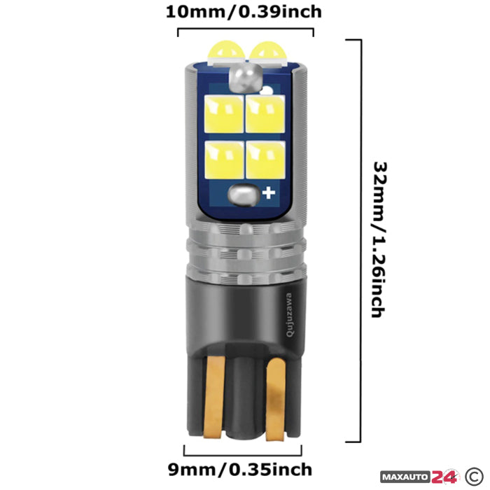 Диодни крушки 3032  10SMD - 12/24V 2бр/к-т