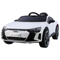 Кола Акумулаторна 12V AUDI RS ETRON GT с кожена седалка и родителски контрол Бяла