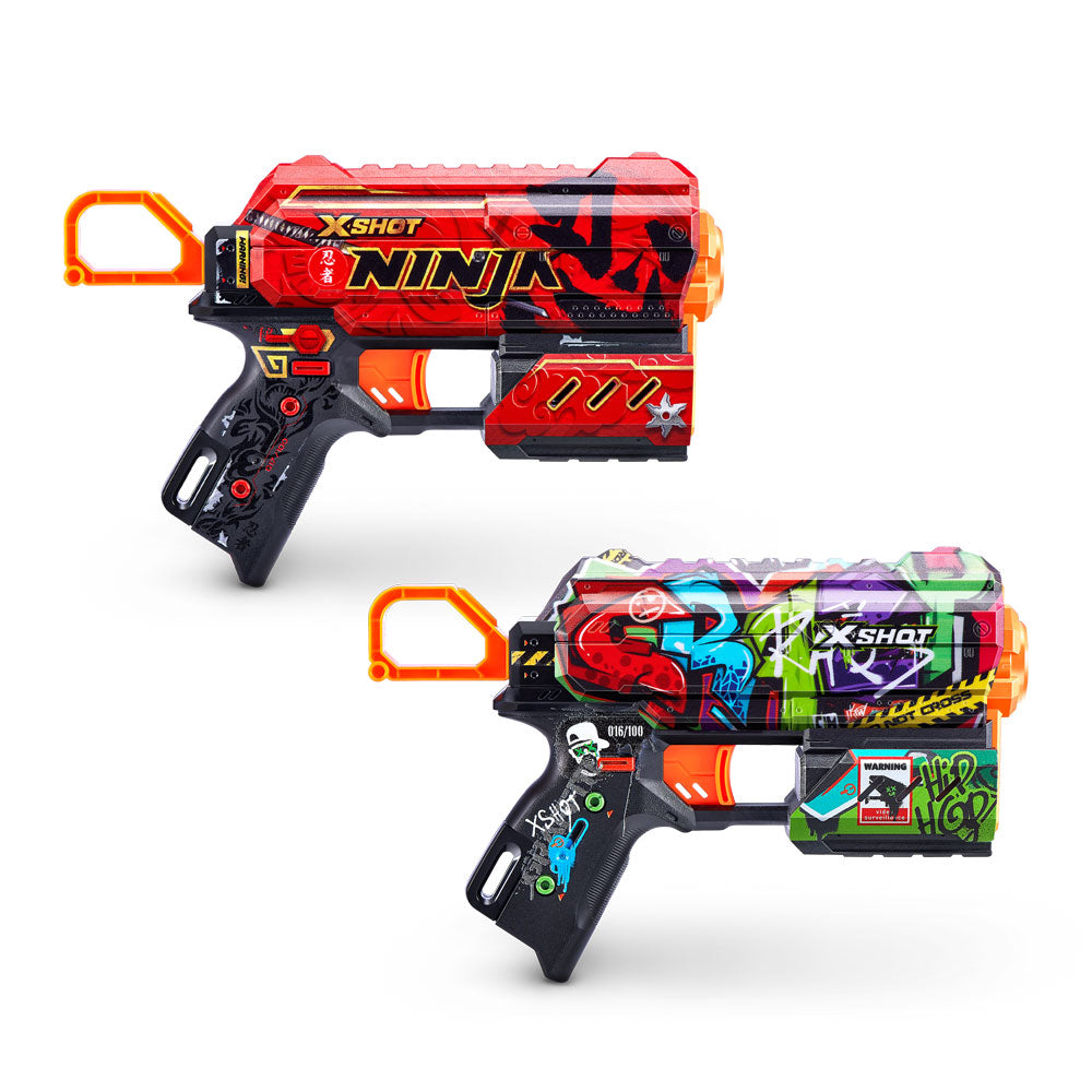 X Shot SKINS Два бластера с 16 меки стрели Flux
