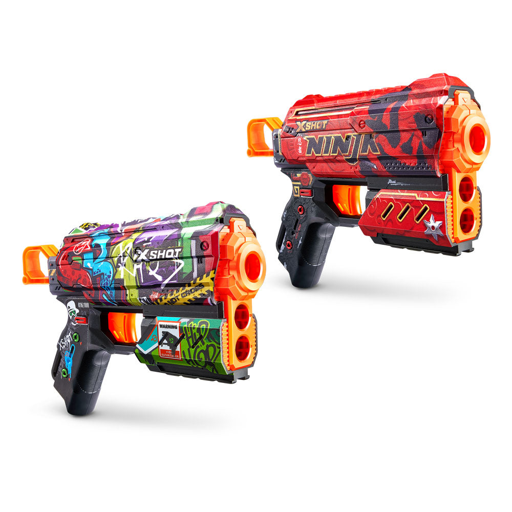 X Shot SKINS Два бластера с 16 меки стрели Flux