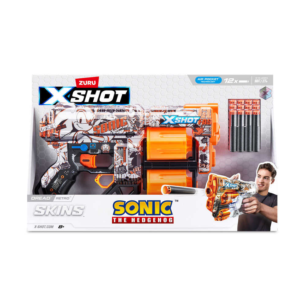 X Shot SKINS Sonic Бластер с 12 меки стрели Flux