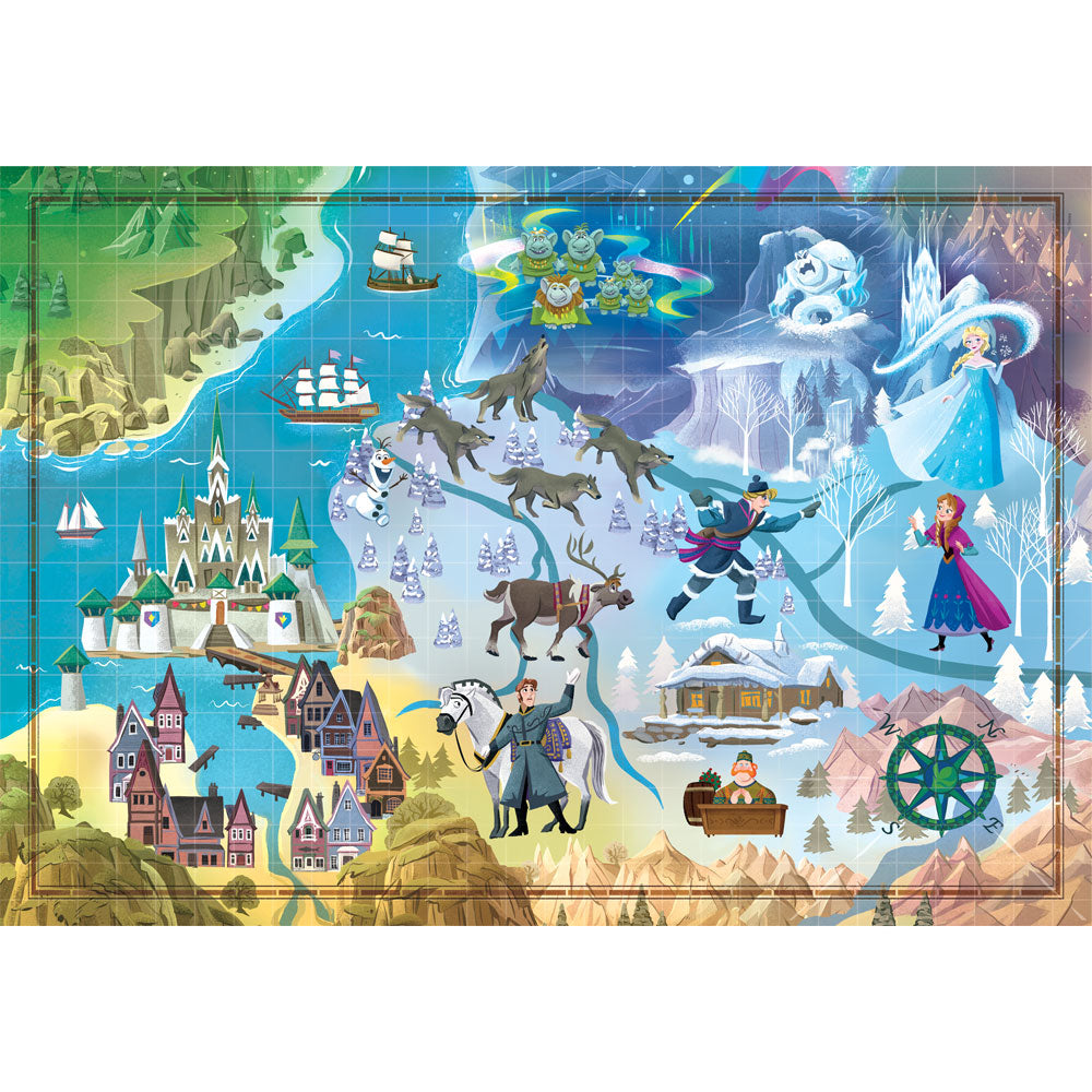 CLEMENTONI 1000ч. Пъзел Disney Story Maps Frozen
