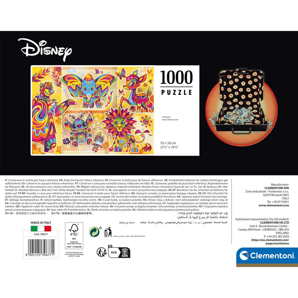 CLEMENTONI 1000ч. Пъзел Куфарче Disney Classic