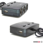 Разклонител за запалка 3-ка + 2 USB 1636