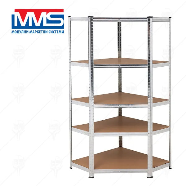 MMS Стелаж Мет.ъгъл 5х175 кг EKO MDF 180х70х70х40 см