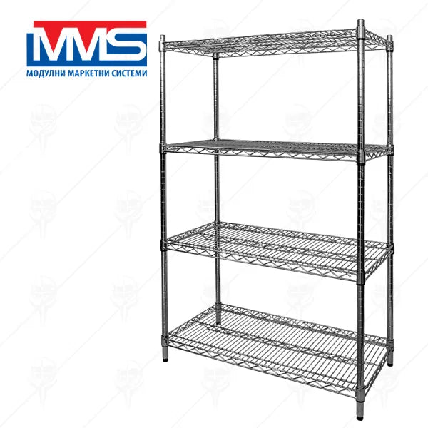 MMS Стелаж Телен 4х250 кг Valerii 137х92х46 см Хром