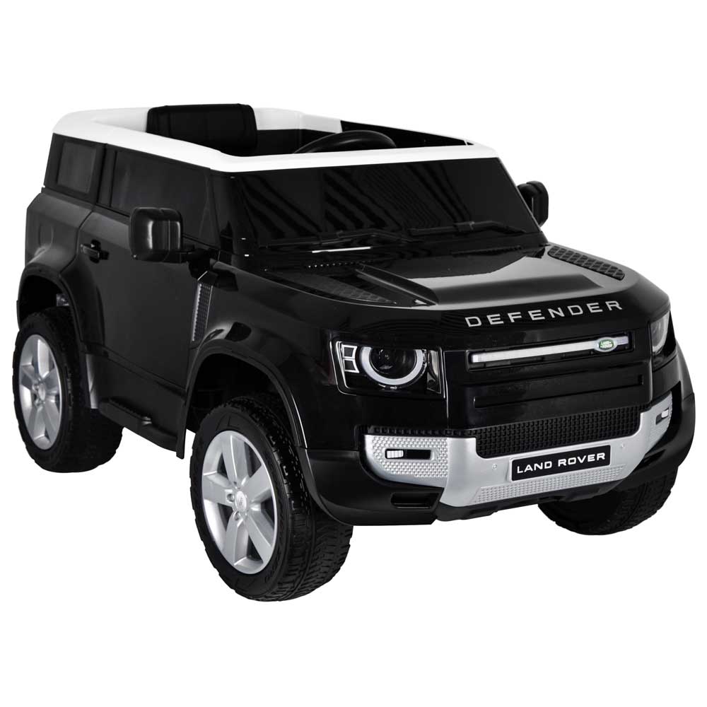 Джип акумулаторен 12V LAND ROVER DEFENDER с родителски контрол, черен