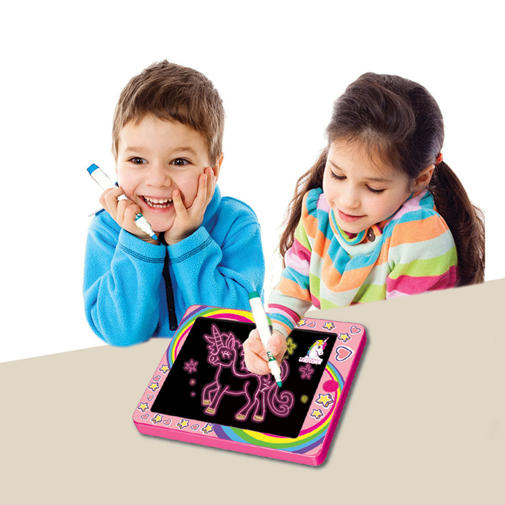 AM-AV Светеща дъска за рисуване Glow Pad Unicorn