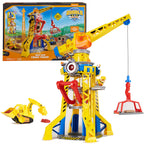 Paw Patrol Rubble and Crew Кран със звукови и светлинни ефекти, мини булдозер и кученце