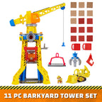 Paw Patrol Rubble and Crew Кран със звукови и светлинни ефекти, мини булдозер и кученце