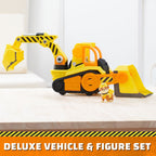 Paw Patrol Rubble and Crew Строителна машина със звукови и светлинни ефекти и кученце Ръбъл