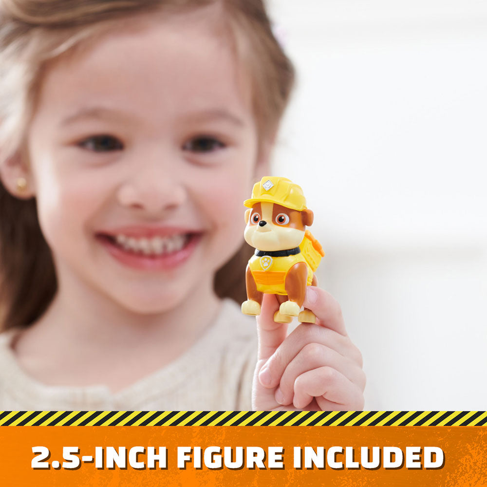 Paw Patrol Rubble and Crew Строителна машина със звукови и светлинни ефекти и кученце Ръбъл