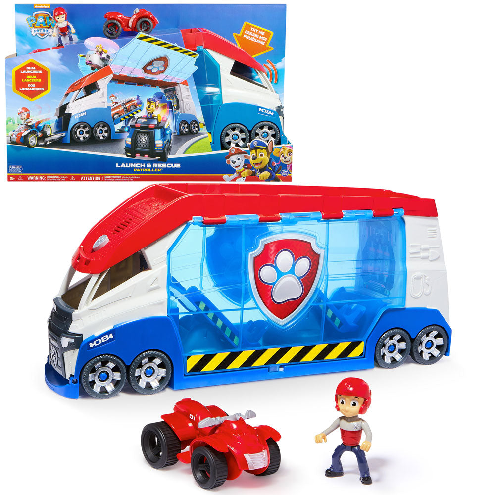 Paw Patrol Трансформиращ се патролер с изстрелвачка и фигура на Райдер с мотор