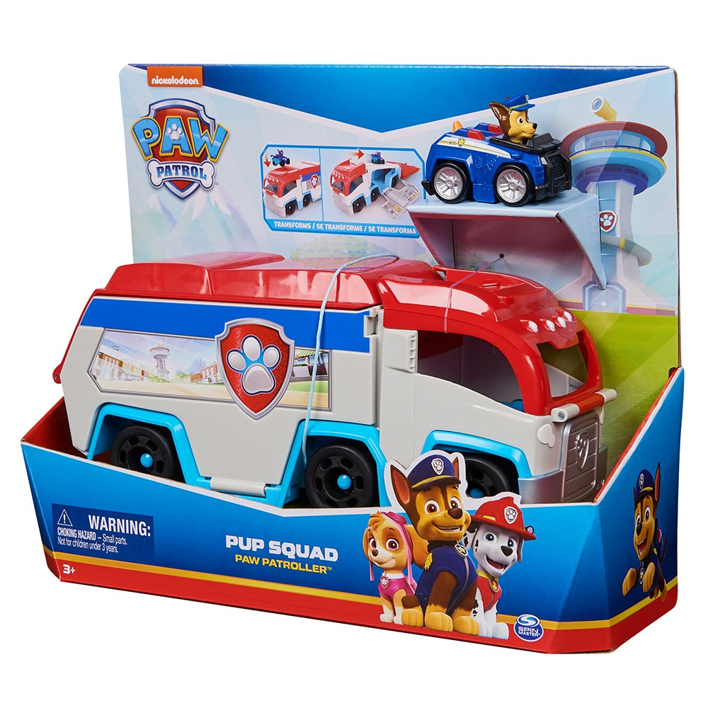 SM PAW PATROL Камион със Сгъваема Рампа и Количка