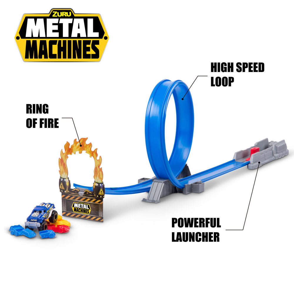 METAL MACHINES Писта с лупинг и количка Road Rampage