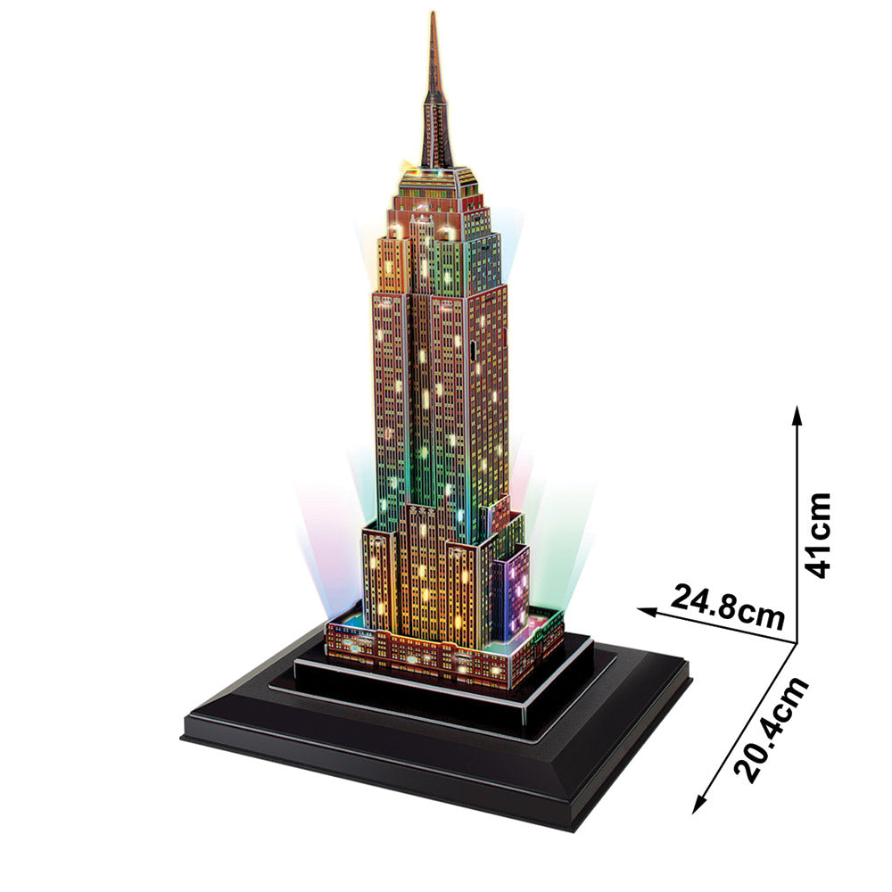 CubicFun 3D Пъзел с LED светлини EMPIRE STATE BUILDING L503h