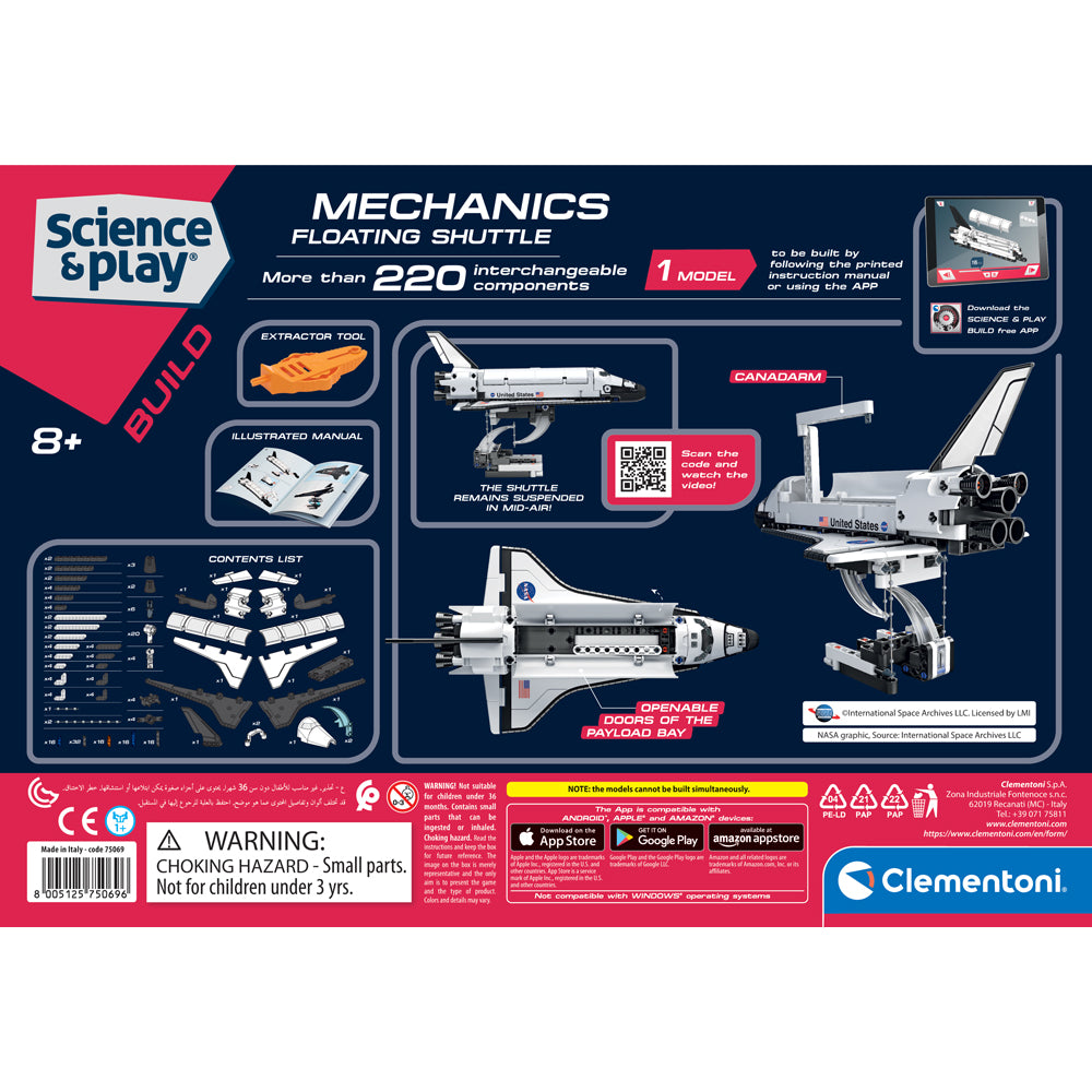 CLEMENTONI MECHANICS LABORATORY Конструктор NASA Совалка 220ч.