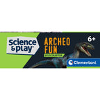 CLEMENTONI ARHEO FUN Разкрий Скелет Динозавър Velociraptor Glow in The Dark