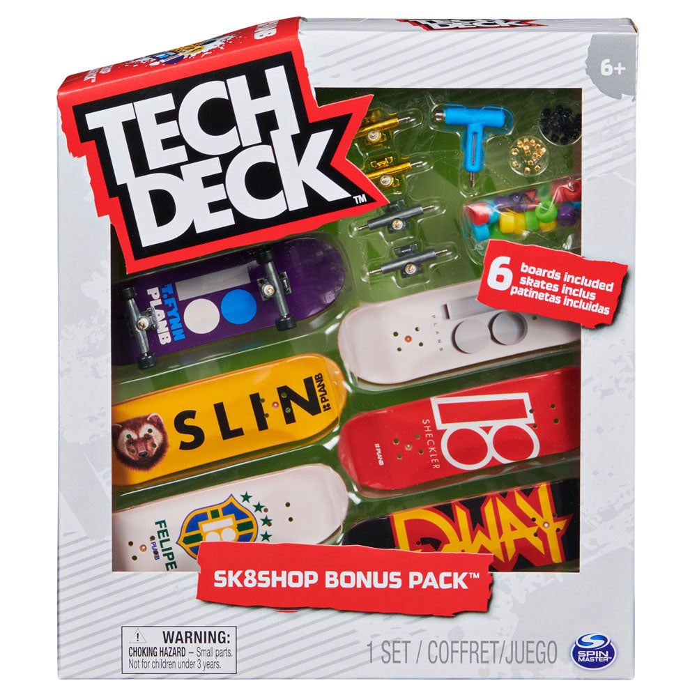 TECH DECK Мини скейтборд 3 броя с 3 допълнителни дъски SK8SHOP