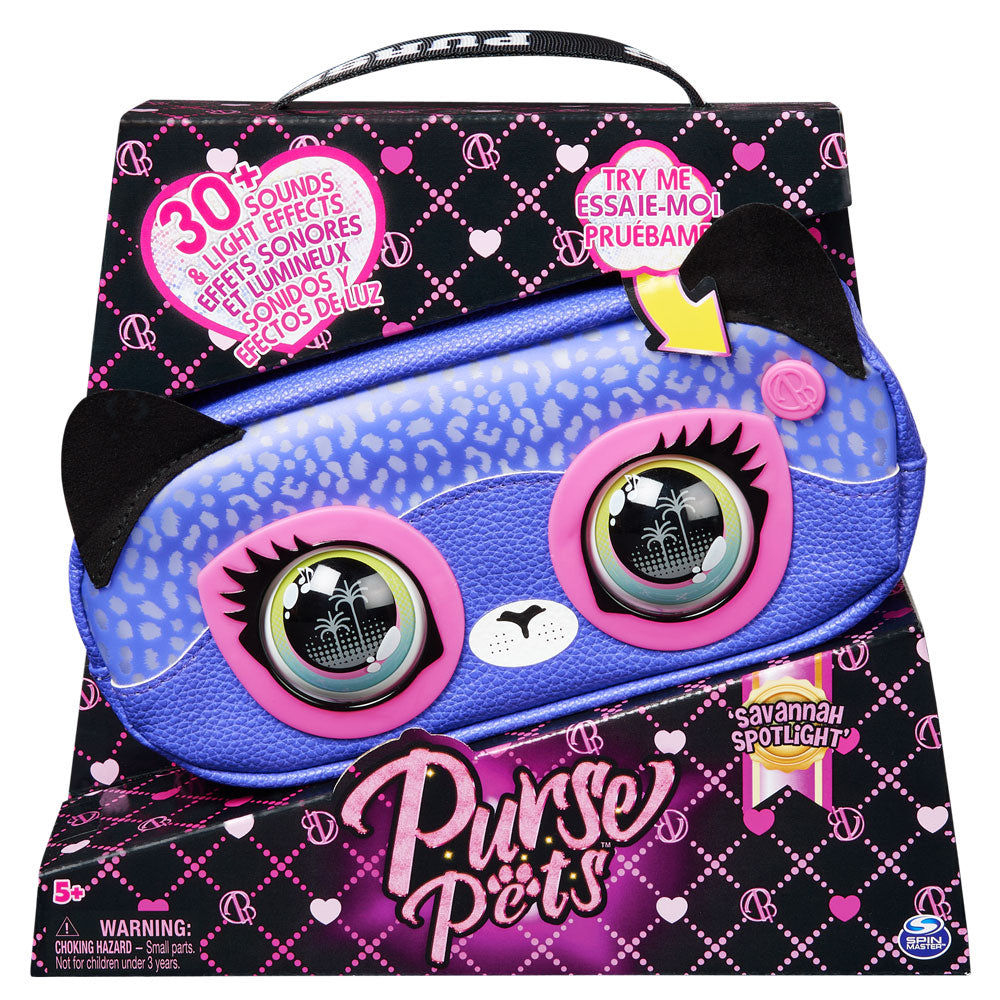 PURSE PETS Интерактивна чанта за кръста със звук и светлини Cheetah