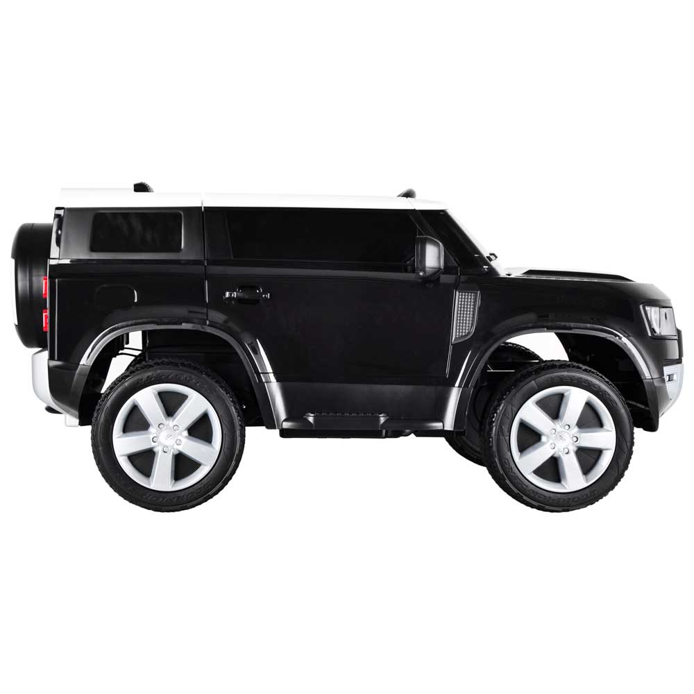 Джип акумулаторен 12V LAND ROVER DEFENDER с родителски контрол, черен