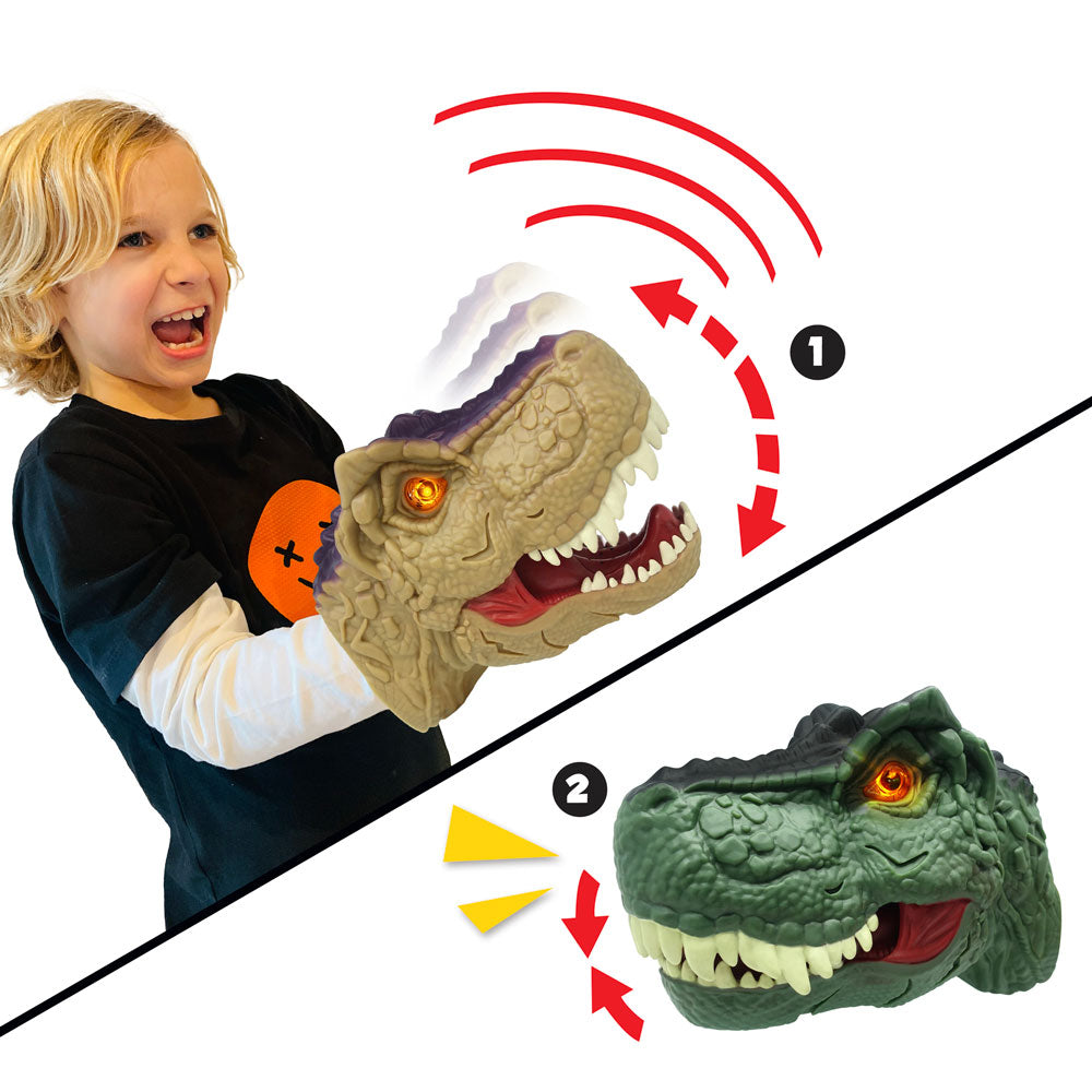 MIGHTY MEGASAUR Глава динозавър T-REX Hand Puppet звук и светлина