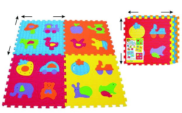 Sun Ta Toys Мек пъзел килим с животни 4 едри части 8402B3