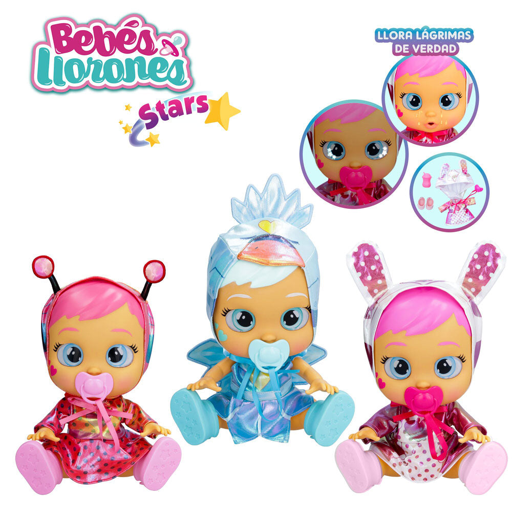 IMC Кукла със сълзи CRYBABIES Stars със звезди в очите Coney, Lady, Sydney