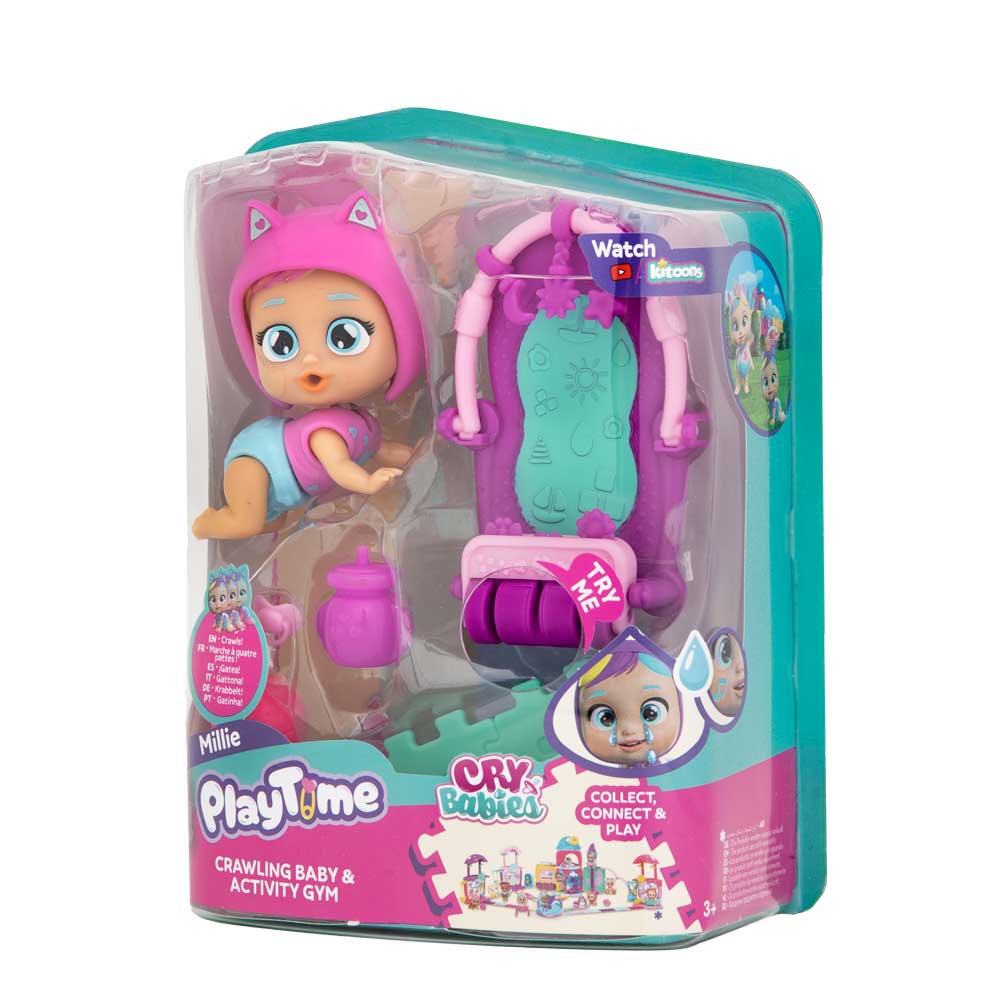 IMC CRYBABIES Кукла с активна гимнастика Millie PLAY TIME